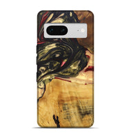 Pixel 7 Wood+Resin Live Edge Phone Case - Jack (Red, 695924)