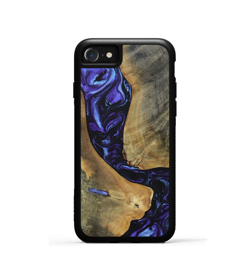iPhone SE Wood+Resin Phone Case - Kyla (Purple, 696102)