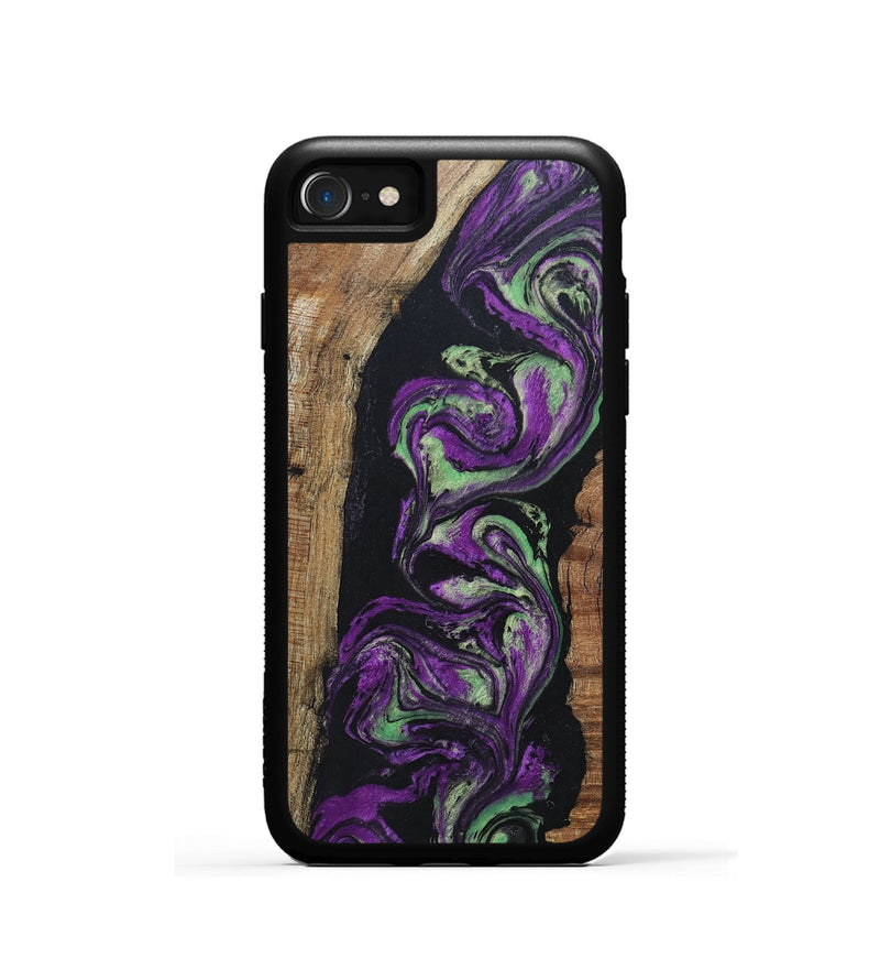iPhone SE Wood+Resin Phone Case - Marjorie (Purple, 696103)