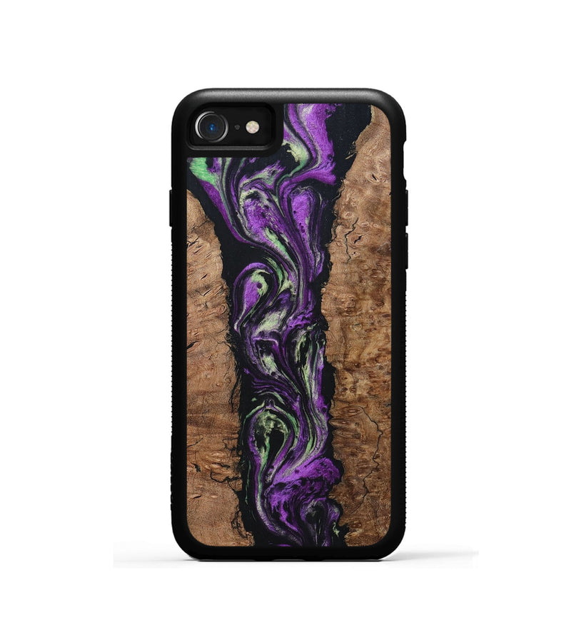 iPhone SE Wood+Resin Phone Case - Talan (Purple, 696114)