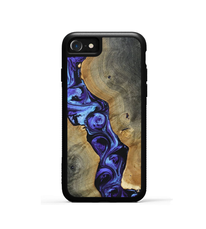 iPhone SE Wood+Resin Phone Case - Jayceon (Purple, 696118)