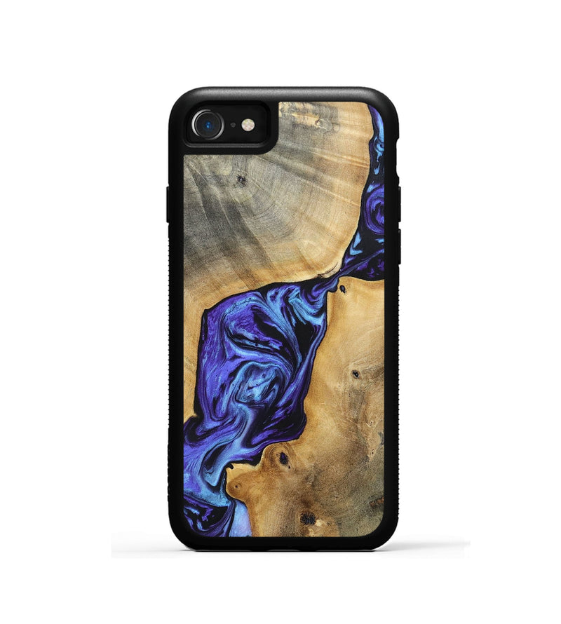iPhone SE Wood+Resin Phone Case - Deandre (Purple, 696122)