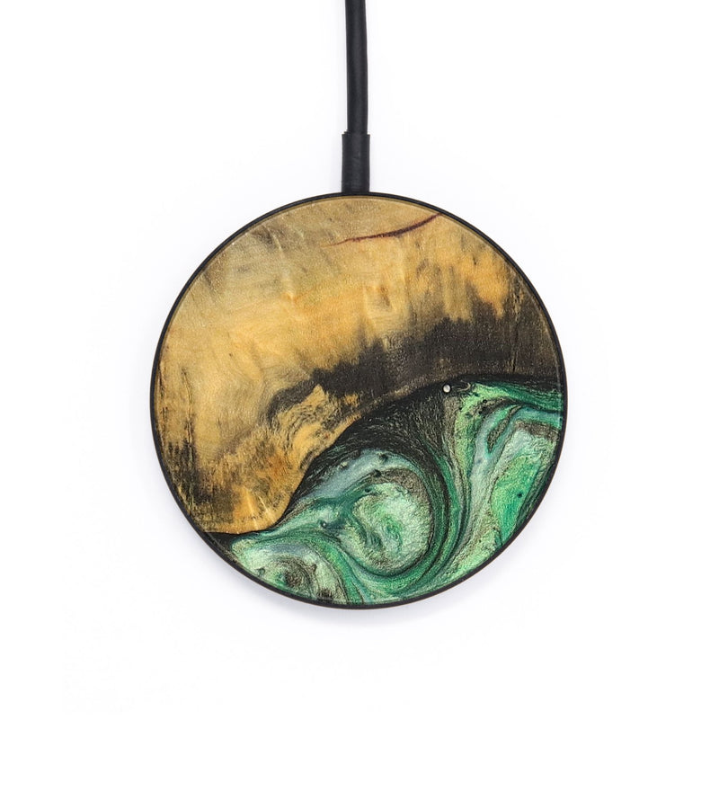 Circle Wood+Resin Wireless Charger - Dante (Green, 696218)