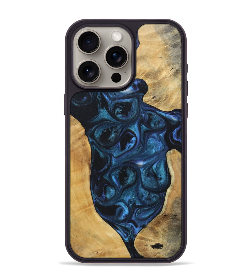 iPhone 15 Pro Max Wood+Resin Phone Case - Trisha (Mosaic, 696644)