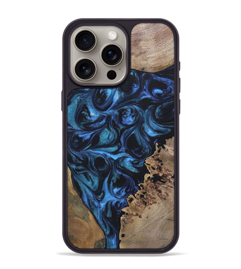 iPhone 15 Pro Max Wood+Resin Phone Case - Franklin (Mosaic, 696647)