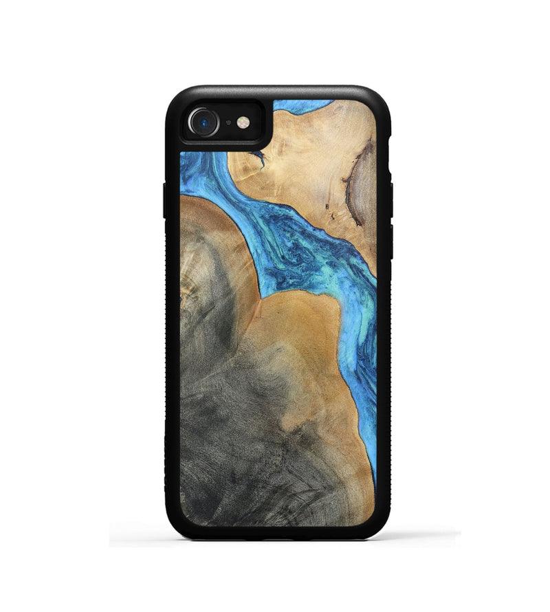 iPhone SE Wood+Resin Phone Case - Kathi (Blue, 696672)