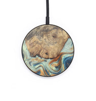 Circle Wood+Resin Wireless Charger - Brittney (Teal & Gold, 696907)