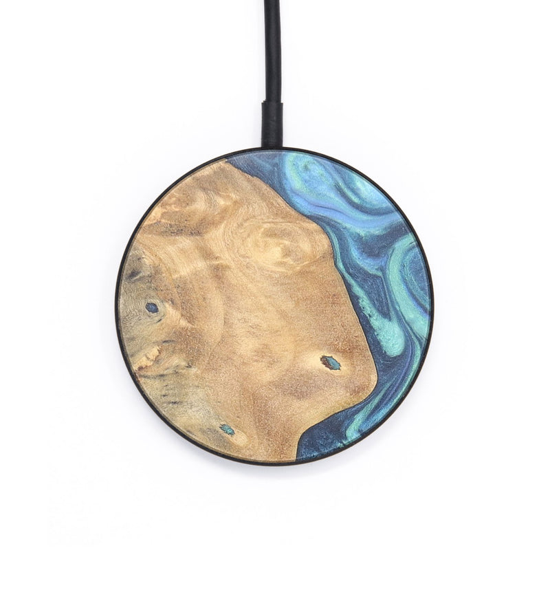Circle Wood+Resin Wireless Charger - Karter (Blue, 696913)