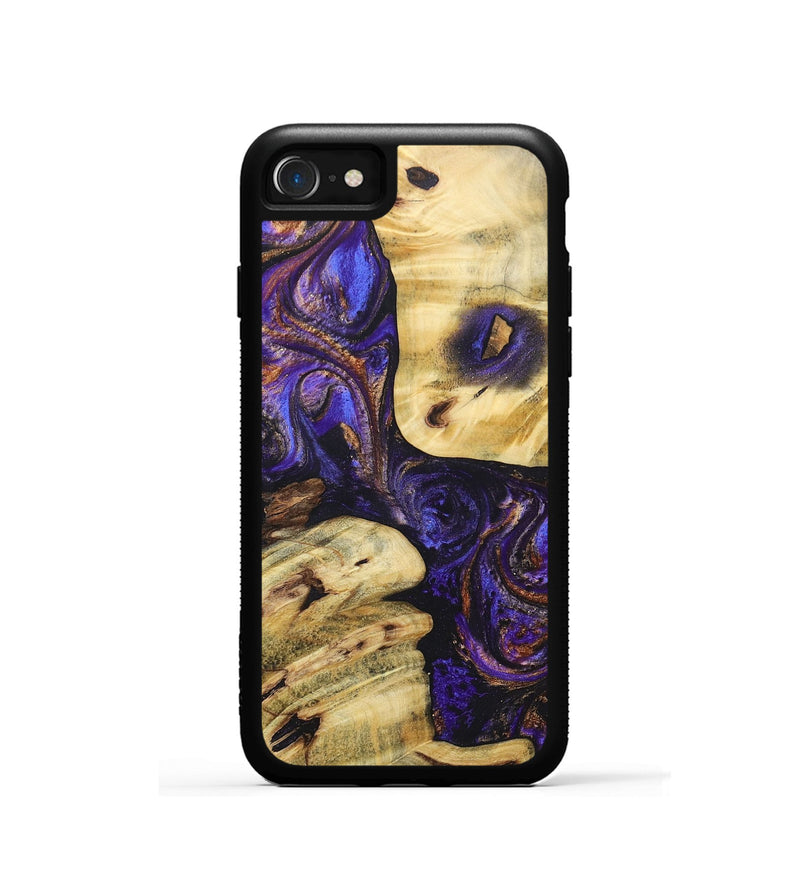 iPhone SE Wood+Resin Phone Case - Thomas (Purple, 696961)