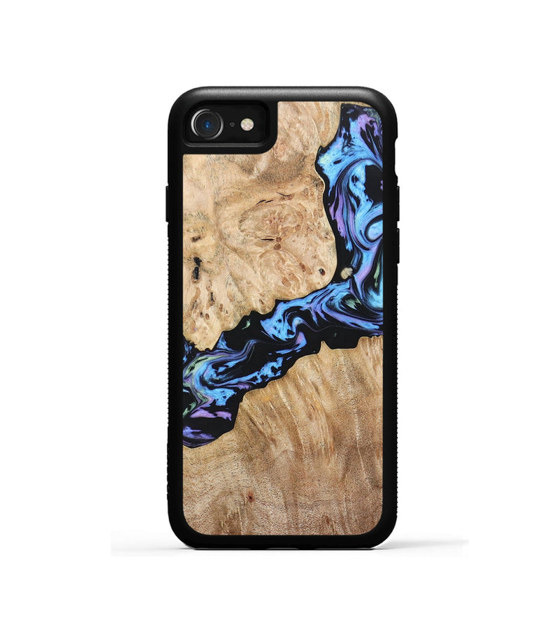 iPhone SE Wood+Resin Phone Case - Jewell (Purple, 697085)