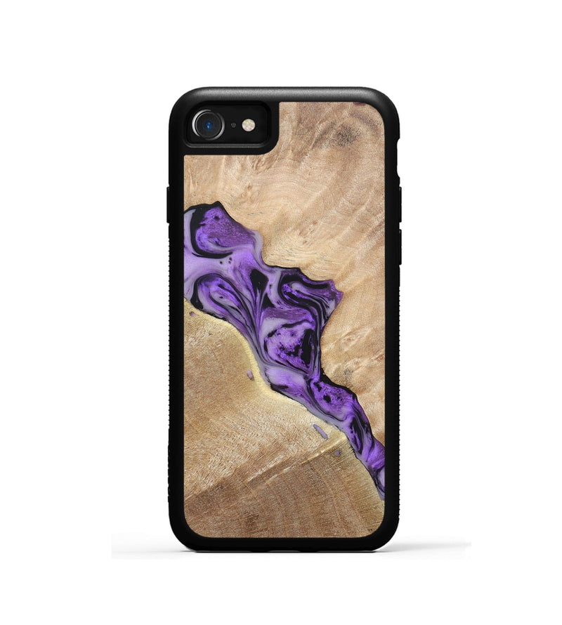 iPhone SE Wood+Resin Phone Case - Tyrone (Purple, 697088)