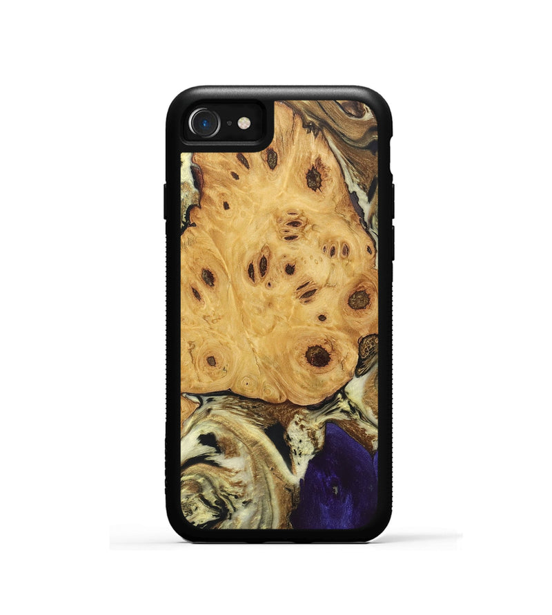 iPhone SE Wood+Resin Phone Case - Dennis (Black & White, 697100)