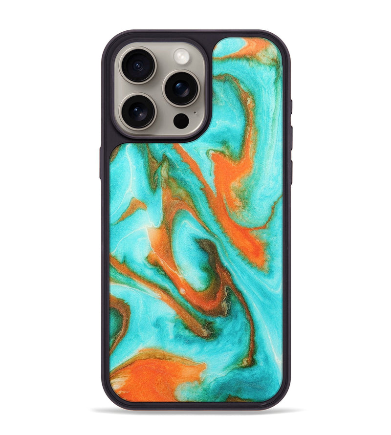 iPhone 15 Pro Max Wood+Resin Phone Case - Daxton (Watercolor, 697165)