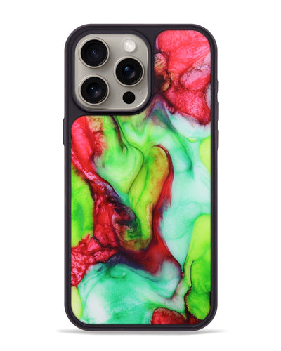 iPhone 15 Pro Max Wood+Resin Phone Case - Dave (Watercolor, 697167)