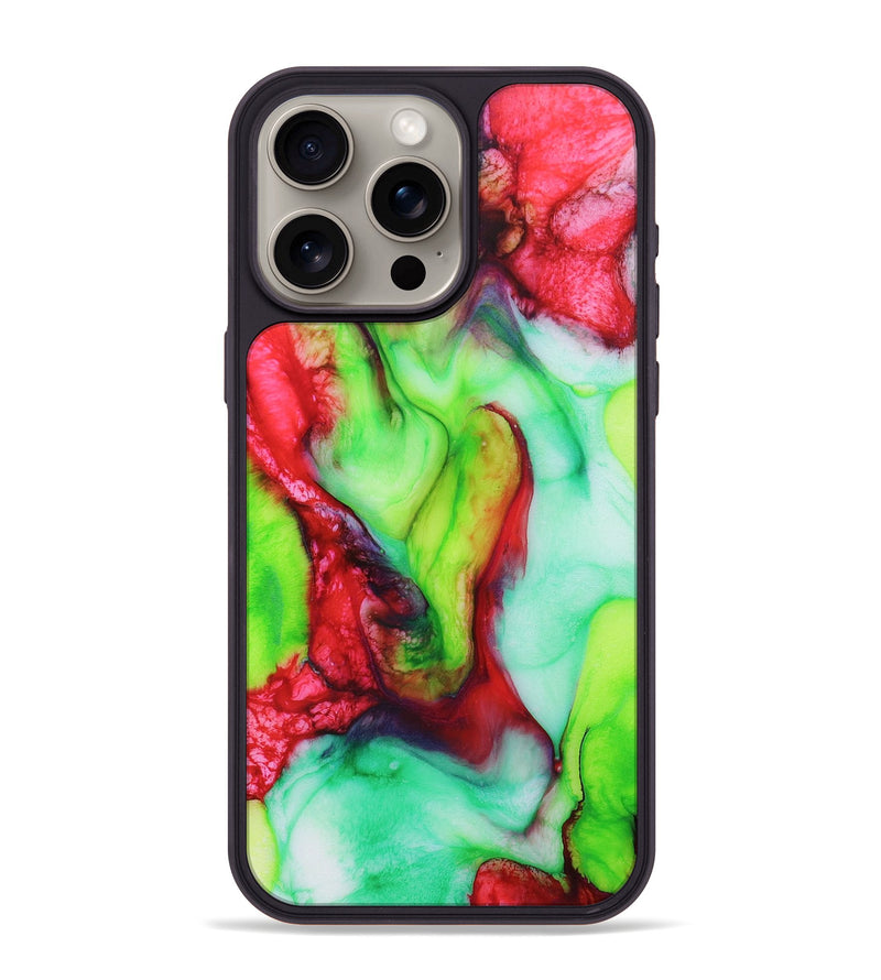 iPhone 15 Pro Max Wood+Resin Phone Case - Dave (Watercolor, 697167)