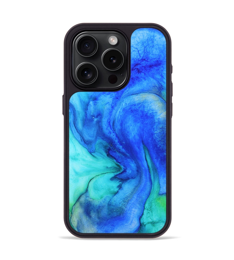 iPhone 15 Pro Wood+Resin Phone Case - Dwight (Watercolor, 697172)