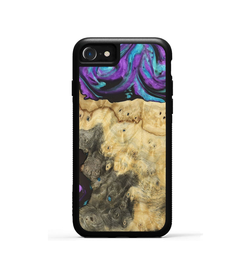iPhone SE Wood+Resin Phone Case - Kingston (Purple, 697197)