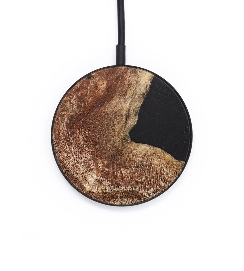 Circle Wood+Resin Wireless Charger - Addyson (Pure Black, 697378)