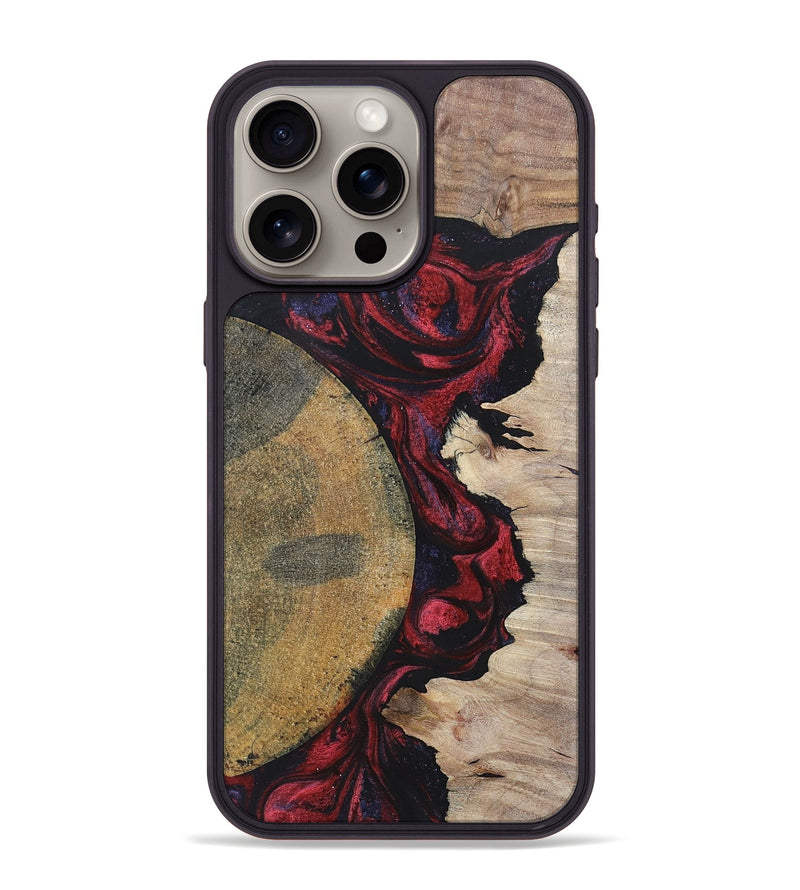 iPhone 15 Pro Max Wood+Resin Phone Case - Maeve (Mosaic, 697441)