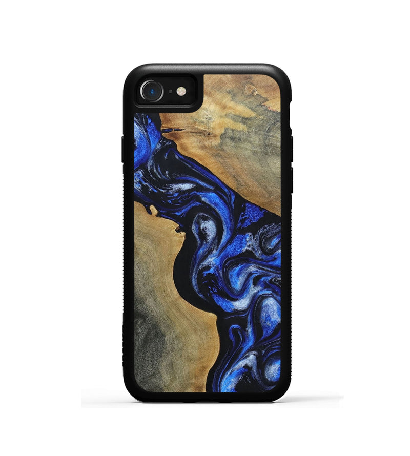 iPhone SE Wood+Resin Phone Case - Adelaide (Blue, 697473)