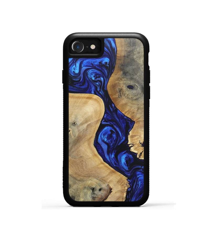 iPhone SE Wood+Resin Phone Case - Leilani (Blue, 697475)