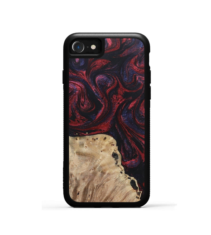iPhone SE Wood+Resin Phone Case - Reid (Red, 697550)