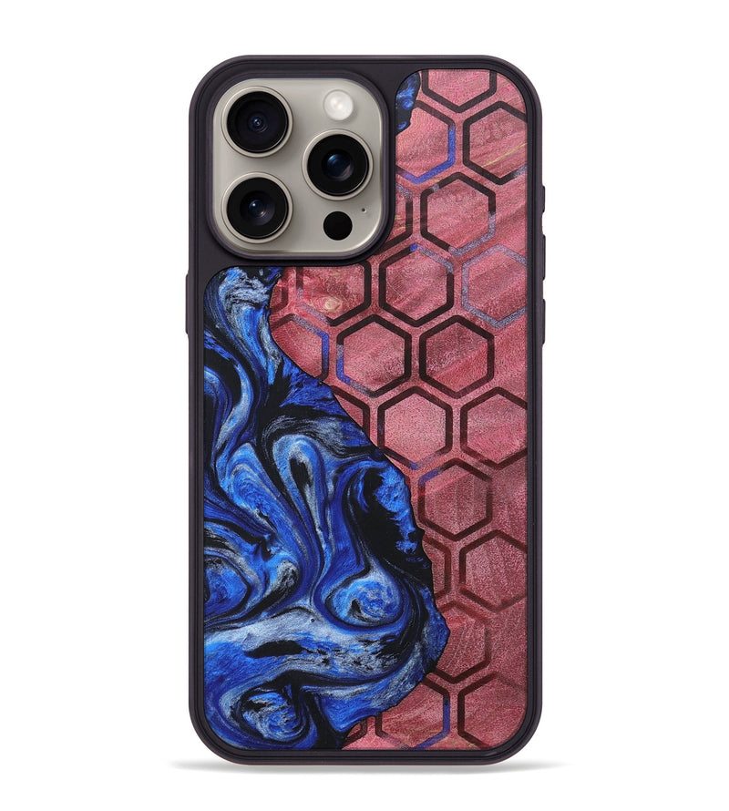 iPhone 15 Pro Max Wood+Resin Phone Case - Bernadette (Pattern, 697607)