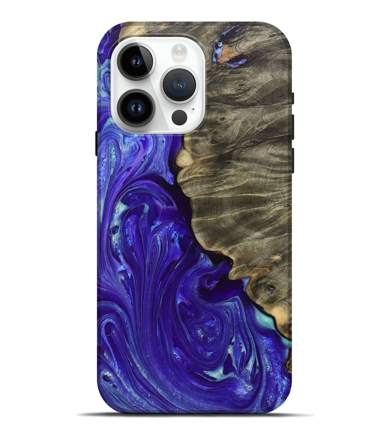 iPhone 15 Pro Max Wood+Resin Live Edge Phone Case - Kirk (Purple, 697638)