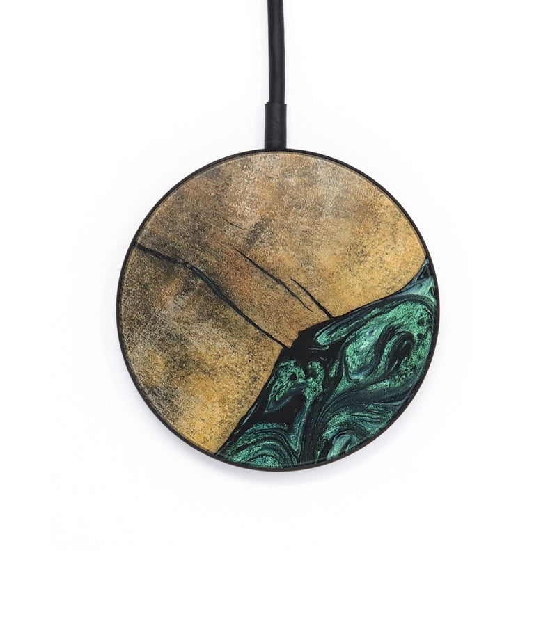 Circle Wood+Resin Wireless Charger - Eden (Green, 697859)