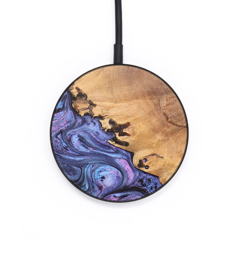 Circle Wood+Resin Wireless Charger - Cecil (Purple, 697875)