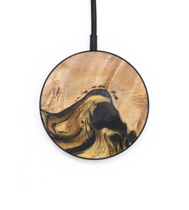Circle Wood+Resin Wireless Charger - Rylee (Black & White, 697898)