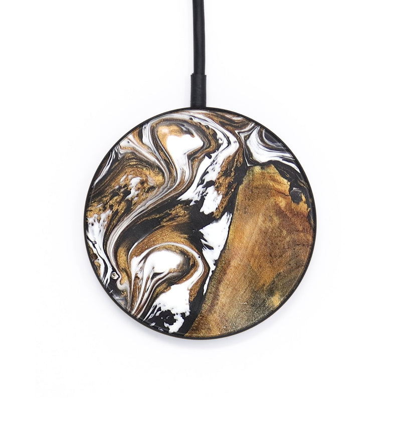 Circle Wood+Resin Wireless Charger - Catina (Black & White, 697900)