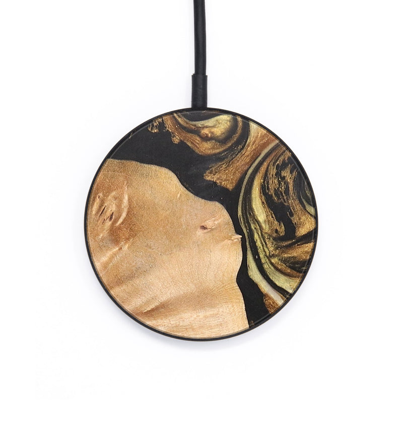 Circle Wood+Resin Wireless Charger - Adrianna (Black & White, 697901)