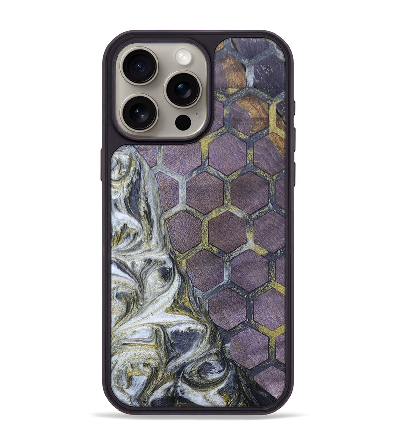 iPhone 15 Pro Max Wood+Resin Phone Case - Enrique (Pattern, 698135)