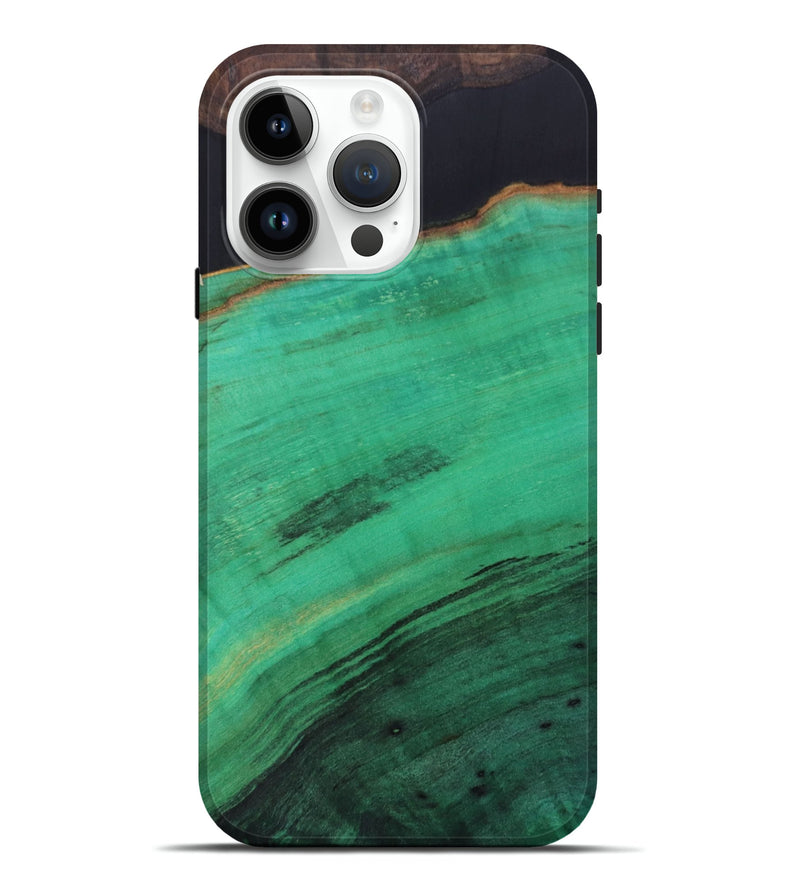 iPhone 15 Pro Max Wood+Resin Live Edge Phone Case - Orion (Pure Black, 698229)