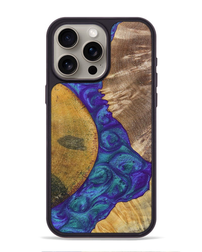 iPhone 15 Pro Max Wood+Resin Phone Case - Molly (Mosaic, 698312)