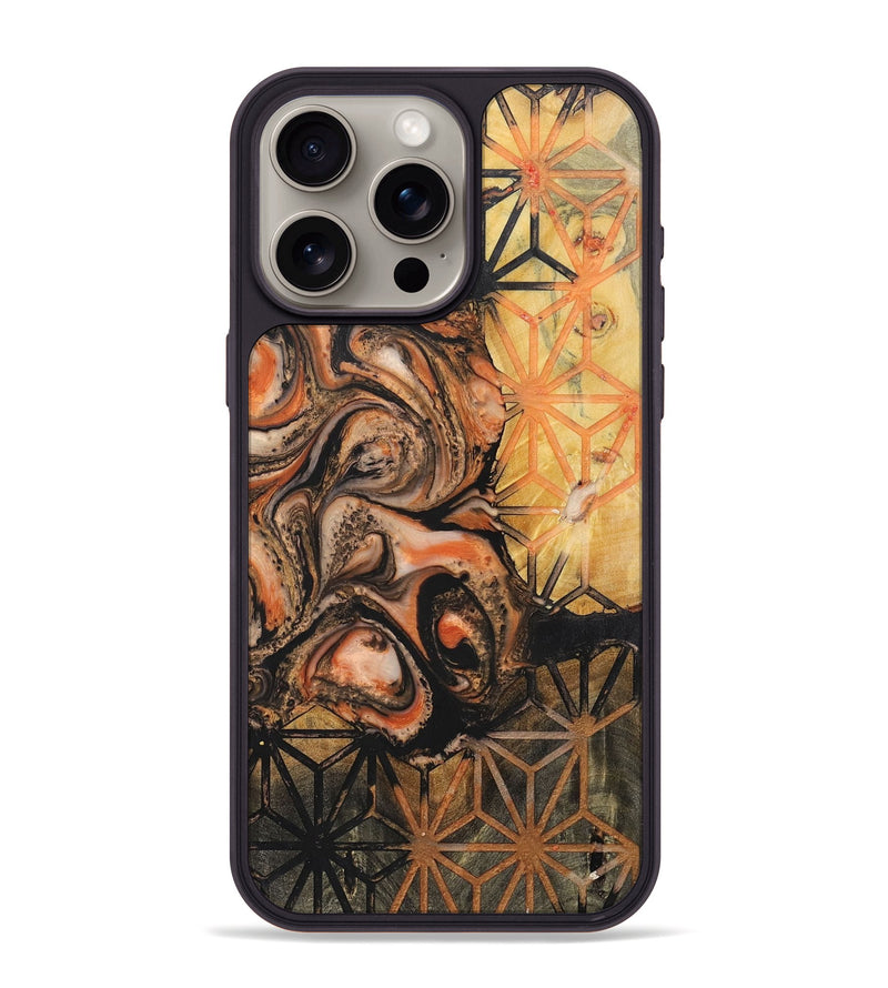 iPhone 15 Pro Max Wood+Resin Phone Case - Dylan (Pattern, 698587)