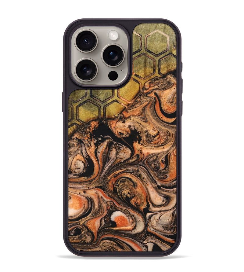 iPhone 15 Pro Max Wood+Resin Phone Case - Kailey (Pattern, 698591)