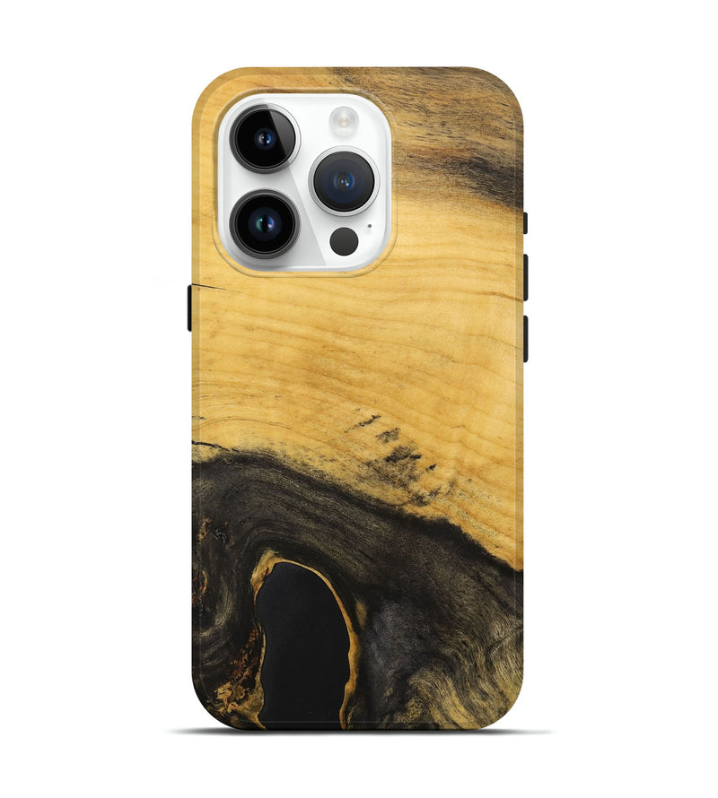 iPhone 15 Pro Wood+Resin Live Edge Phone Case - Bennett (Wood Burl, 698619)