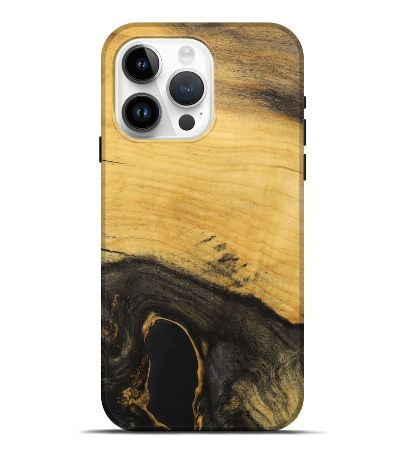 iPhone 15 Pro Max Wood+Resin Live Edge Phone Case - Bennett (Wood Burl, 698619)
