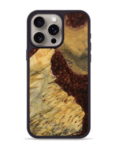 iPhone 15 Pro Max Wood+Resin Phone Case - Keegan (Watercolor, 698675)