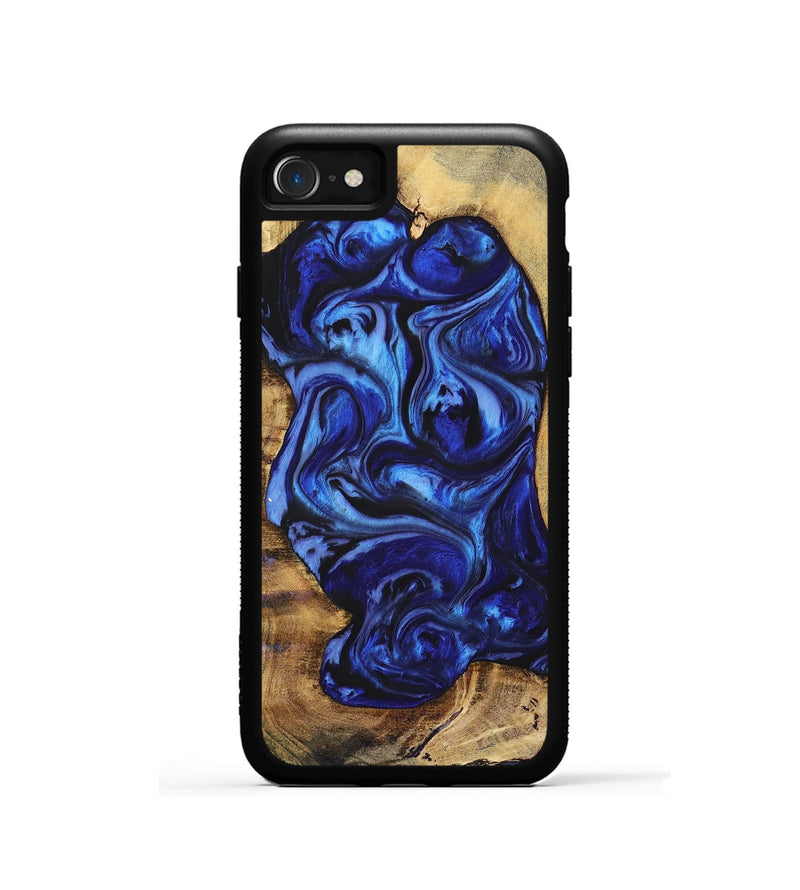 iPhone SE Wood+Resin Phone Case - Chelsea (Blue, 698735)
