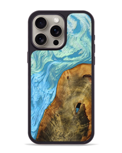 iPhone 15 Pro Max Wood+Resin Phone Case - Raelynn (Ombre, 699033)