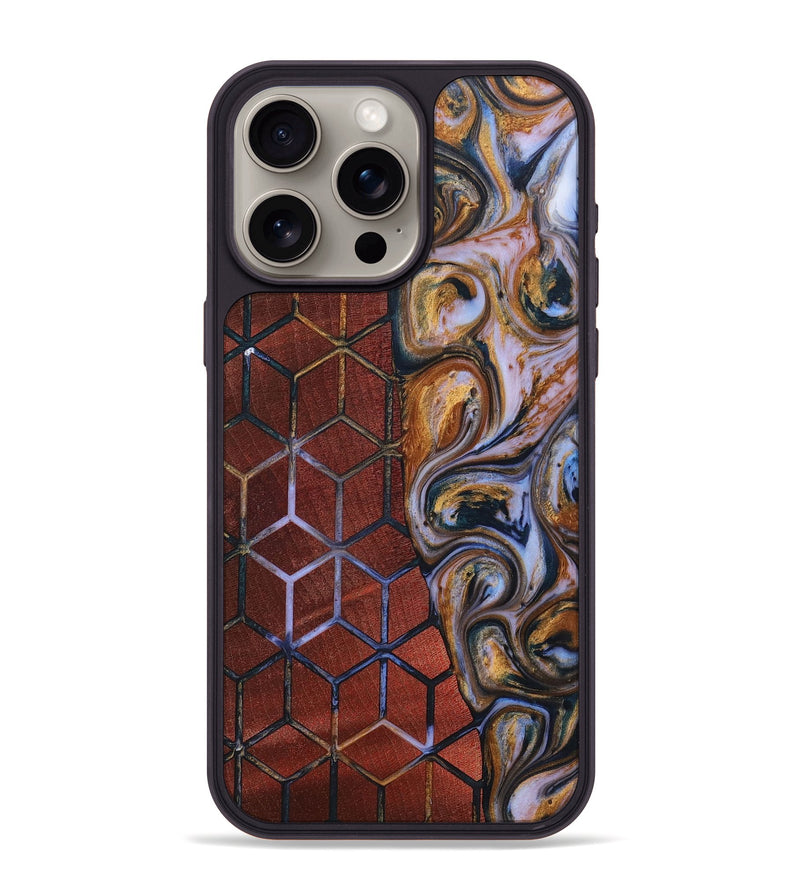iPhone 15 Pro Max Wood+Resin Phone Case - Diego (Pattern, 699050)