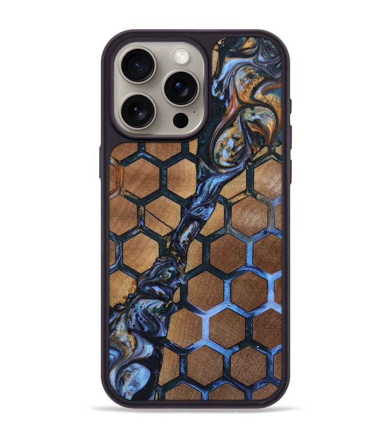 iPhone 15 Pro Max Wood+Resin Phone Case - Sheryl (Pattern, 699052)