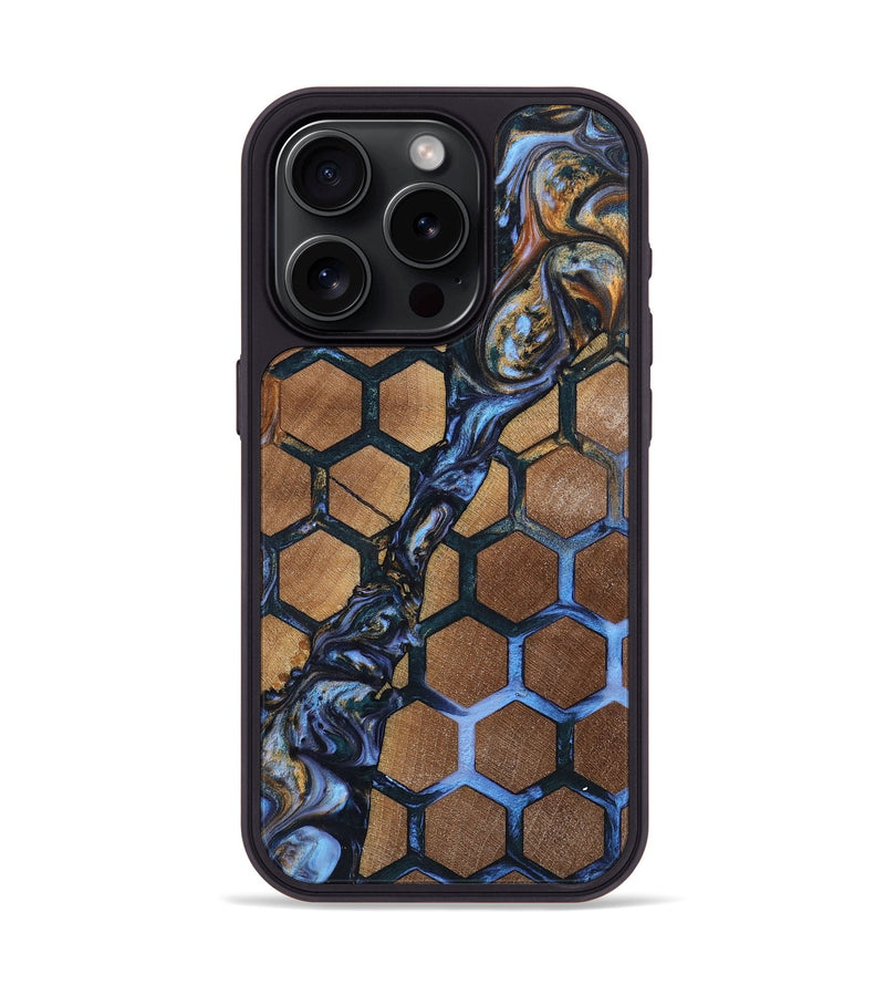 iPhone 15 Pro Wood+Resin Phone Case - Sheryl (Pattern, 699052)