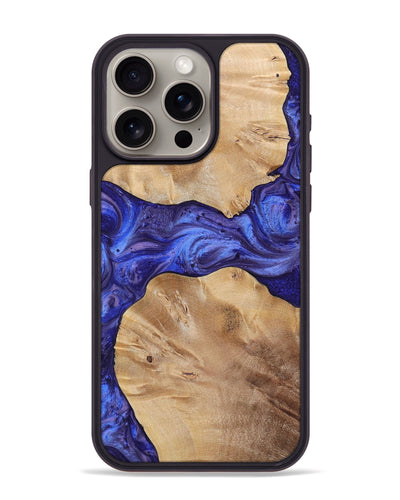 iPhone 15 Pro Max Wood+Resin Phone Case - Dean (Purple, 699092)