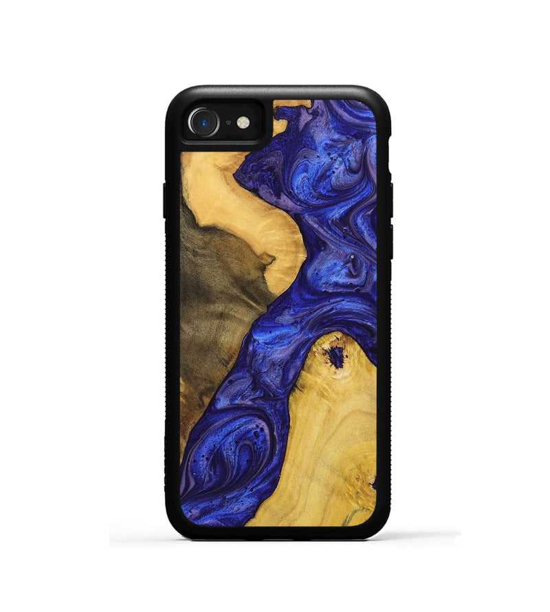 iPhone SE Wood+Resin Phone Case - Adrienne (Purple, 699094)