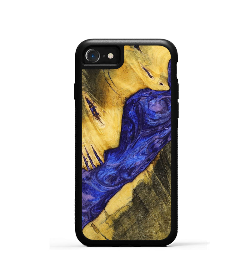 iPhone SE Wood+Resin Phone Case - Janice (Purple, 699096)