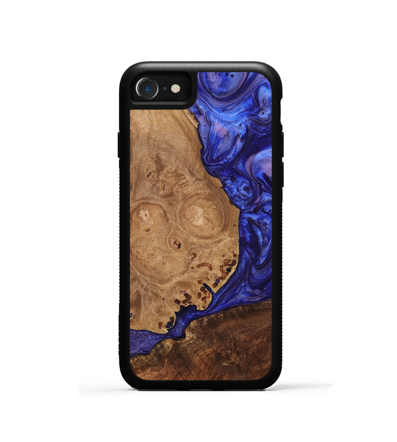 iPhone SE Wood+Resin Phone Case - Otis (Purple, 699100)